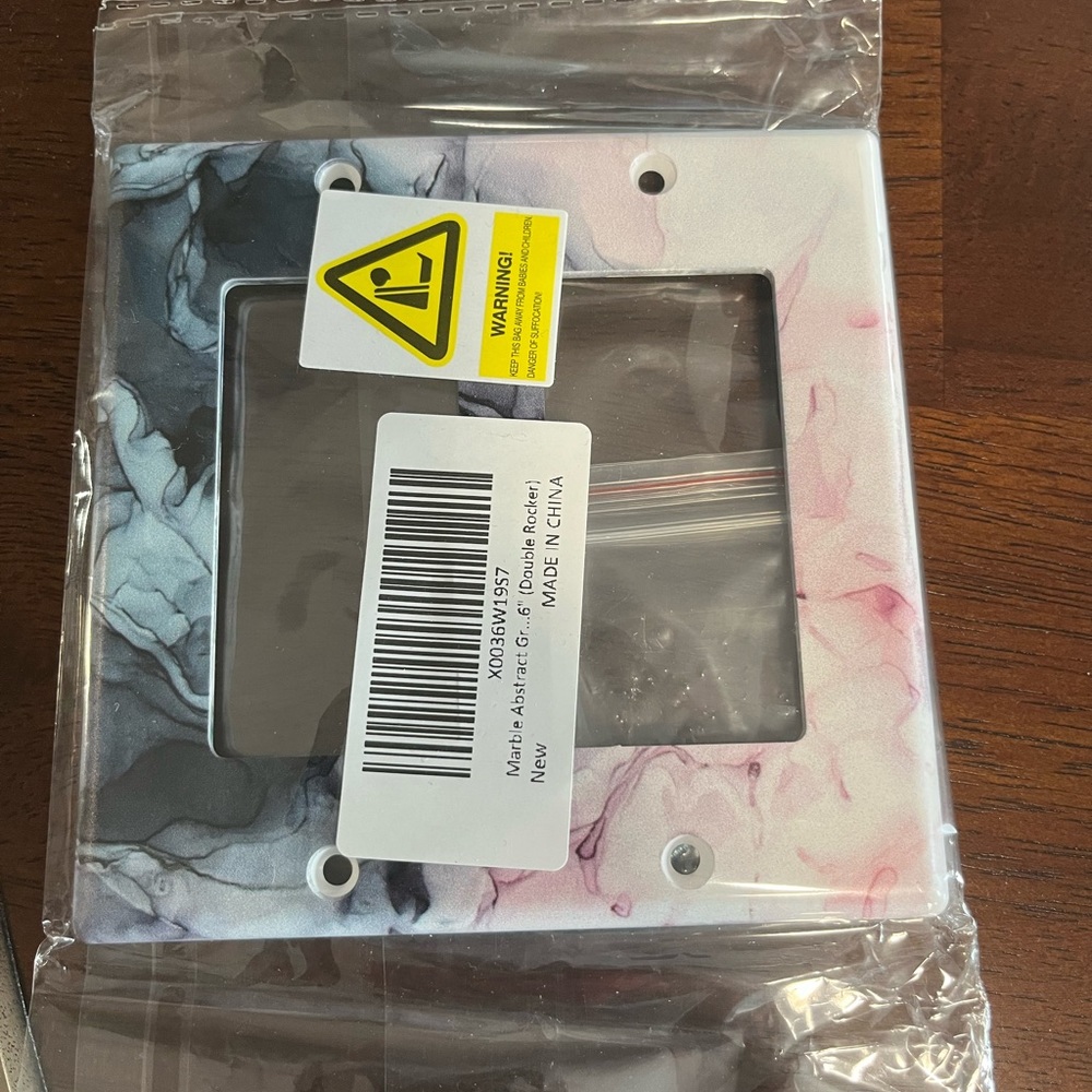 Marble Abstract Double Lightswitch Cover Plate